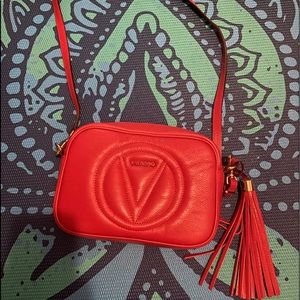 Beautiful red leather Valentino crossbody bag